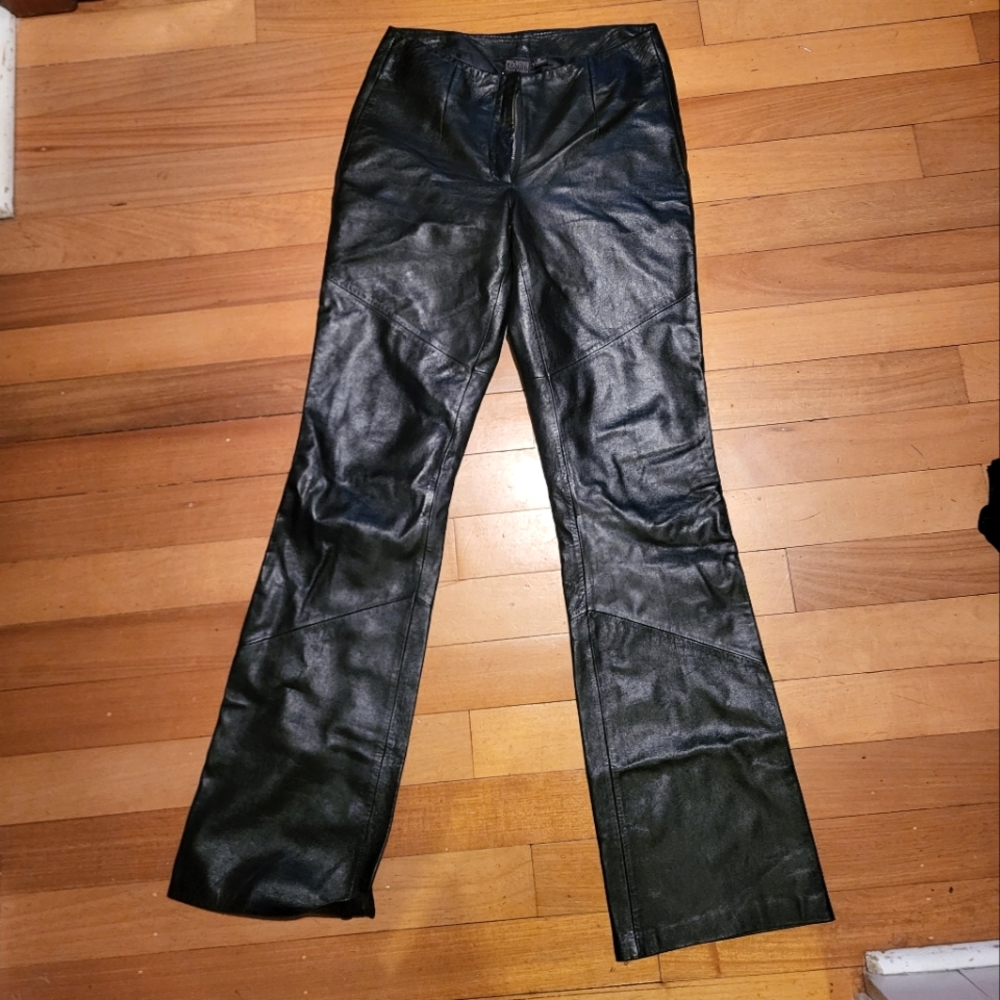 Vintage Low Rise Leather Pants